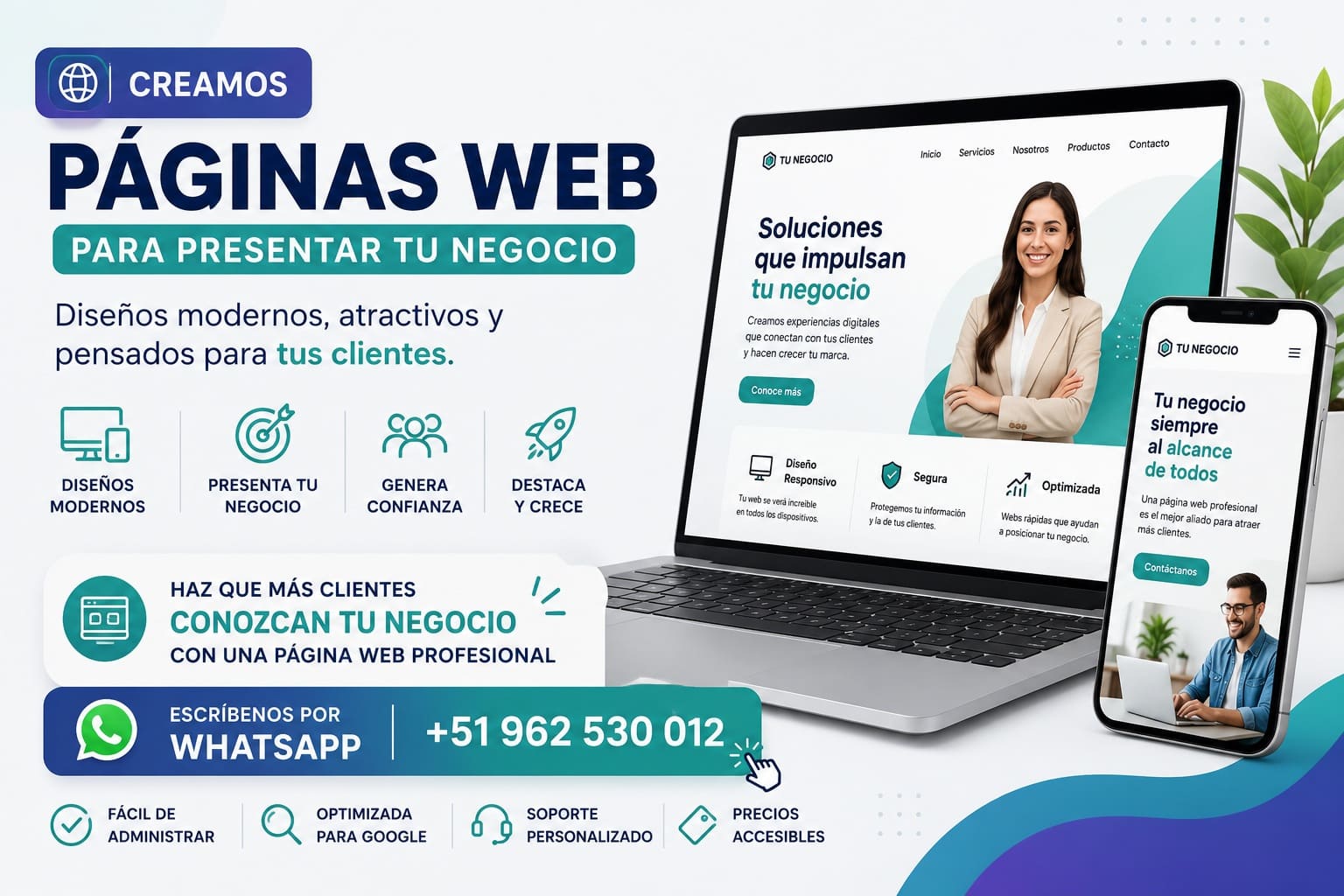 Creamos páginas web para tu negocio